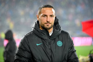 Inter 'in Danilo D' Ambrosio portresi İtalyan futbol takımı Serie A maçında Venezia FC ile Inter FC arasında Venedik, İtalya 'daki Pier Luigi Penzo Stadyumu' nda 27 Kasım 2021 'de yapıldı.