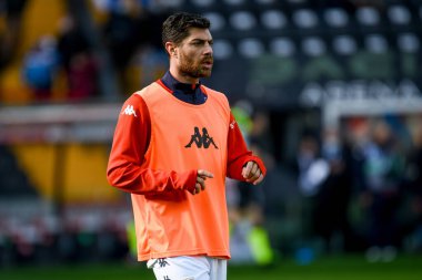 İtalya futbolu sırasındaki Stefano Sabelli (Cenova) Portresi Udinese Calcio ile Ceneviz CFC maçı Udine, İtalya 'da Dacia Arena Stadyumu' nda, 28 Kasım 2021