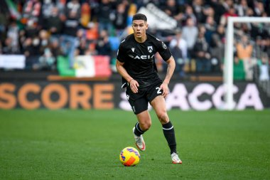 İtalya futbol takımı Serie A maçında Nehuen Perez (Udinese) portresi Udinese Calcio ile Ceneviz CFC maçı Udine, İtalya 'da Dacia Arena Stadyumu' nda, 28 Kasım 2021