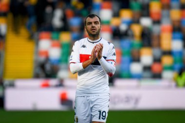 İtalyan futbolu Serie A maçında Goran Pandev (Cenova) portresi Udinese Calcio ile Ceneviz CFC maçı Udine, İtalya 'da Dacia Arena stadyumunda, 28 Kasım 2021 - Fotoğraf: Ettore Griffoni