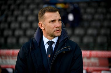 Andrij Sevcenko (Teknik Direktör Genoa) İtalya futbol takımı Serie A maçında Udinese Calcio ile Genoa CFC 'nin Udine, İtalya' daki Dacia Arena stadyumunda oynadığı portre - Fotoğraf: Ettore Griffoni