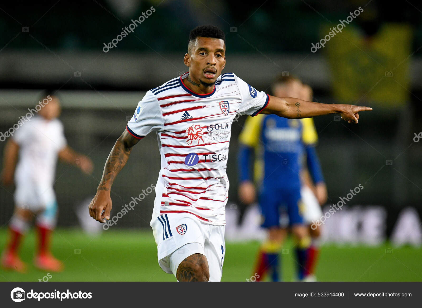 Henrique Dalbert Cagliari Portrait Italian Soccer Serie Match