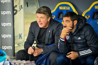 Walter Mazzarri (Teknik Direktör Cagliari) İtalya futbolu Serie A maçında Hellas Verona FC - Cagliari Calcio maçında Verona, İtalya 'da Marcantonio Bentegodi Stadyumu' nda, 30 Kasım 2021