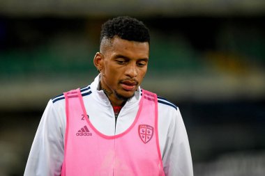 İtalyan futbolu Serie A maçında Henrique Dalbert (Cagliari) portresi Hellas Verona FC - Cagliari Calcio maçı Verona, İtalya 'da Marcantonio Bentegodi Stadyumu' nda, 30 Kasım 2021 - Fotoğraf: Ettore Griffoni