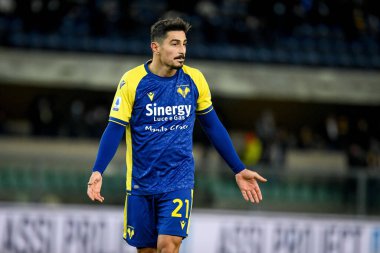 Koray Gunter (Verona) İtalyan futbolu Serie A maçı sırasında İtalya 'nın Verona kentindeki Marcantonio Bentegodi Stadyumu' nda Hellas Verona FC Cagliari Calcio 'ya karşı, 30 Kasım 2021 - Fotoğraf: Ettore Griffoni