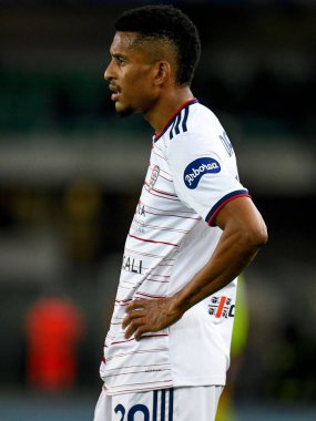 İtalyan futbolu Serie A maçında Henrique Dalbert (Cagliari) portresi Hellas Verona FC - Cagliari Calcio maçı Verona, İtalya 'da Marcantonio Bentegodi Stadyumu' nda, 30 Kasım 2021 - Fotoğraf: Ettore Griffoni