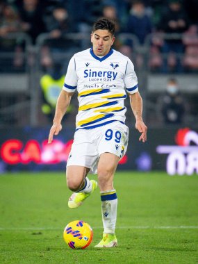 Verona 'dan Giovanni Simeoni İtalyan futbolu Serie A maçında Venezia FC, Hellas Verona FC' ye karşı Venedik, İtalya 'daki Pier Luigi Penzo Stadyumu' nda, 5 Aralık 2021 - Fotoğraf: Ettore Griffoni