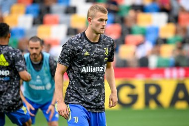 Matthijs De Ligt (Juventus) İtalya futbol takımı Serie A maçında Udinese Calcio ve Juventus FC (portreler) Udine, İtalya 'da Dacia Arena Stadyumu' nda 22 Ağustos 2021 'de oynanmıştır.