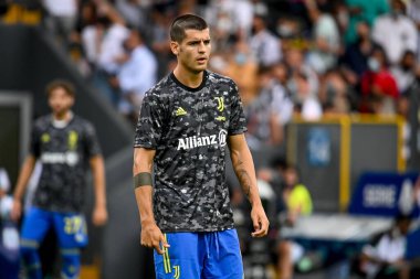 Alvaro Morata (Juventus) portrait  during  italian soccer Serie A match Udinese Calcio vs Juventus FC (portraits) at the Friuli - Dacia Arena stadium in Udine, Italy, August 22, 2021 - Credit: Ettore Griffoni clipart