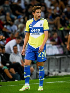 Federico Chiesa (Juventus) İtalya futbolu sırasındaki portresi Serie A maçı Udinese Calcio vs Juventus FC (portreler) Udine, İtalya 'daki Dacia Arena stadyumunda, 22 Ağustos 2021 - Fotoğraf: Ettore Griffoni