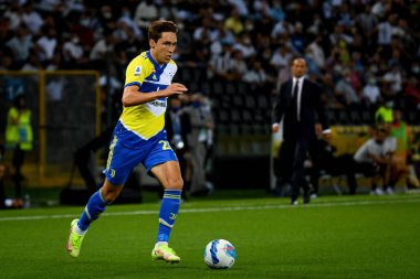Federico Chiesa (Juventus) İtalyan futbolu Serie A karşılaşmasında Udinese Calcio ile Juventus FC (portreler) Udine, İtalya 'da Dacia Arena Stadyumu' nda 22 Ağustos 2021 - Fotoğraf: Ettore Griffoni