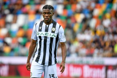 İtalya futbol takımı Serie A maçında Udinese Calcio ile Juventus FC (portreler) arasındaki Destiny Udogie (Udinese) portresi Udine, İtalya 'da Dacia Arena stadyumunda 22 Ağustos 2021 - Fotoğraf: Ettore Griffoni