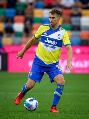 Aaron Ramsey (Juventus) İtalyan futbolu Serie A karşılaşmasında Udinese Calcio ile Juventus FC (portreler) Udine, İtalya 'da Dacia Arena Stadyumu' nda 22 Ağustos 2021 - Fotoğraf: Ettore Griffoni