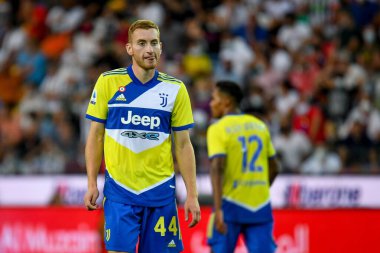 Dejan Kulusevski (Juventus) İtalya futbol takımı Serie A maçında Udinese Calcio ve Juventus FC (portreler) Udine, İtalya 'da Dacia Arena Stadyumu' nda 22 Ağustos 2021 'de oynadılar.