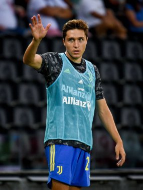 Federico Chiesa (Juventus) İtalya futbolu sırasındaki portresi Serie A maçı Udinese Calcio vs Juventus FC (portreler) Udine, İtalya 'daki Dacia Arena stadyumunda, 22 Ağustos 2021 - Fotoğraf: Ettore Griffoni
