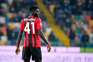 Milan 'ın Tiemoue Bakayoko portresi İtalyan futbolu Serie A maçında Udinese Calcio ile Friuli - Dacia Arena Stadyumu, 11 Aralık 2021 - Fotoğraf: Ettore Griffoni