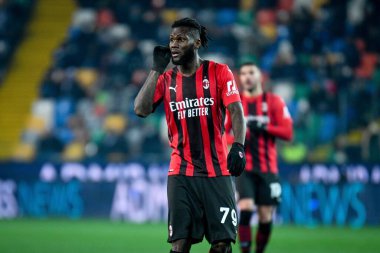 Milan 'ın Franck Kessie portresi İtalyan futbolu Serie A maçında Udinese Calcio ile AC Milan arasında Udine, İtalya' daki Dacia Arena Stadyumu 'nda oynandı.
