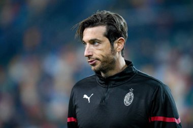 Milan 'ın Antonio Mirante portresi İtalyan futbolu Serie A maçında Udinese Calcio ile AC Milan arasında Udine, İtalya' daki Dacia Arena Stadyumu 'nda oynandı.