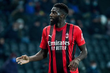 Milan 'ın Tiemoue Bakayoko portresi İtalyan futbolu Serie A maçında Udinese Calcio ile Friuli - Dacia Arena Stadyumu, 11 Aralık 2021 - Fotoğraf: Ettore Griffoni