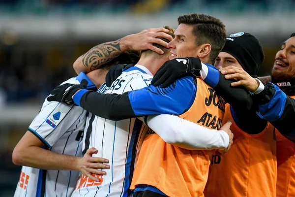 Teun Koopmeiners Dell Atalanta Festeggia Dopo Aver Segnato Gol Con — Foto Stock