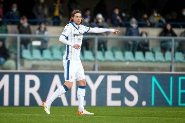 Atalanta 'nın İtalyan futbolu Serie A maçında Hans Hateboer' in portresi Hellas Verona FC - Atalanta BC maçı Verona, İtalya 'daki Marcantonio Bentegodi Stadyumu' nda, 12 Aralık 2021