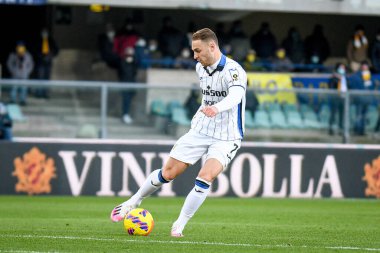 Atalanta 'nın Teun Koopmeiners portresi İtalyan futbolu Serie A maçında Hellas Verona FC - Atalanta BC maçı sırasında İtalya' nın Verona kentinde Marcantonio Bentegodi Stadyumu 'nda, 12 Aralık 2021
