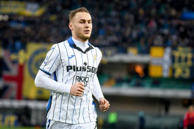 Atalanta 'nın İtalya futbol takımı Serie A maçında Teun Koopmeiners' in portresi Hellas Verona FC - Atalanta BC maçı Verona, İtalya 'daki Marcantonio Bentegodi Stadyumu' nda, 12 Aralık 2021