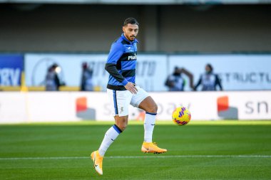 Atalanta 'nın Giuseppe Pezzella portresi İtalyan futbol takımı Serie A maçında Hellas Verona FC - Atalanta BC maçı sırasında İtalya' nın Verona kentindeki Marcantonio Bentegodi Stadyumu 'nda 12 Aralık 2021