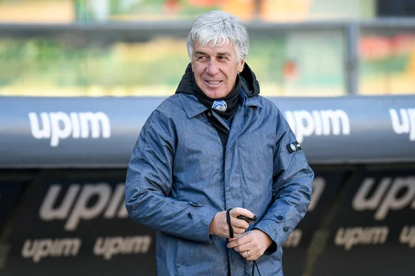 Atalantas Cheftrainer Gian Piero Gasperini Porträt Während Des Italienischen Fußballspiels — Stockfoto