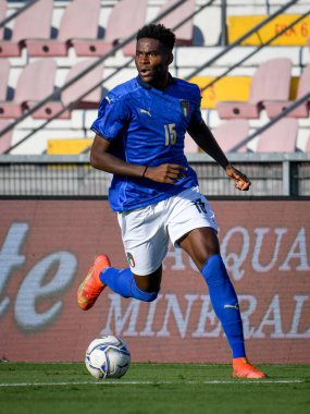 Caleb Okoli (İtalya) 21 Yaş Altı Avrupa Futbol Şampiyonası - UEFA Euro 2023 Kalifiye - İtalya, Vicenza, İtalya 'daki Romeo Menti Stadyumu' nda (portreler) İtalya - Ettore Griffoni