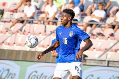 Caleb Okoli (İtalya) 21 Yaş Altı Avrupa Futbol Şampiyonası - UEFA Euro 2023 Kalifiye - İtalya, Vicenza, İtalya 'daki Romeo Menti Stadyumu' nda (portreler) İtalya - Ettore Griffoni