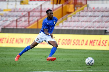 Kelvin Yeboah (İtalya) 21 Yaş Altı UEFA Avrupa Futbol Şampiyonası - UEFA Euro 2023 Kalifiye - İtalya, Vicenza, İtalya 'daki Romeo Menti Stadyumu' nda (portreler) İtalya - 7 Eylül 2021