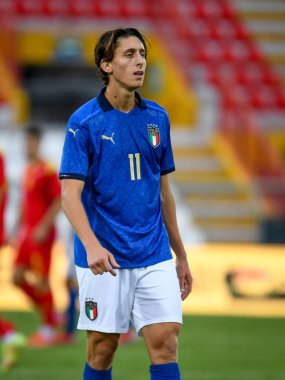 Samuele Mulattieri (İtalya) 21 Yaş Altı UEFA Avrupa Futbol Şampiyonası - UEFA Euro 2023 Kalifiye - İtalya, Vicenza, İtalya 'daki Romeo Menti Stadyumu' nda (portreler) İtalya - 7 Eylül 2021