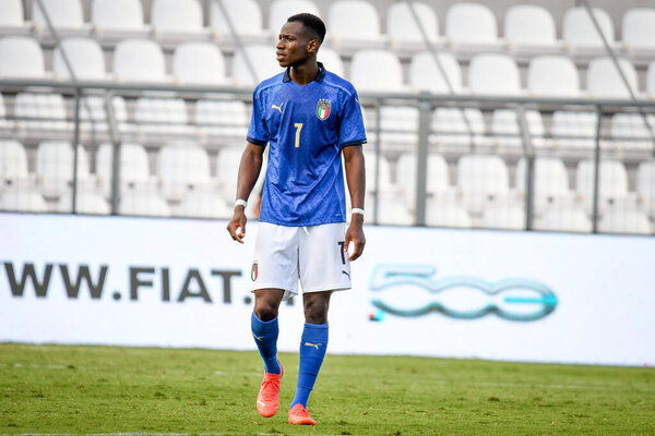 Kelvin Yeboah (Italy) portrait  during  UEFA European Football Championship Under 21 - UEFA Euro 2023 Qualifiers - Italy vs Montenegro (portraits) at the Romeo Menti Stadium in Vicenza, Italy, September 07, 2021 - Credit: Ettore Griffoni
