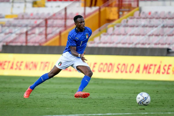 Kelvin Yeboah (İtalya) 21 Yaş Altı UEFA Avrupa Futbol Şampiyonası - UEFA Euro 2023 Kalifiye - İtalya, Vicenza, İtalya 'daki Romeo Menti Stadyumu' nda (portreler) İtalya - 7 Eylül 2021
