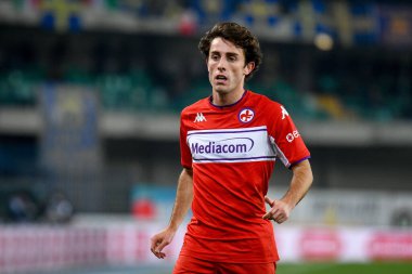 Fiorentina 'dan Alvaro Odriozola İtalya futbol takımı Serie A maçında Hellas Verona FC' ye karşı ACF Fiorentina (Arşiv portreleri) Marcantonio Bentegodi Stadyumu 'nda 22 Aralık 2021 - Fotoğraf: Ettore Griffoni