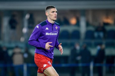 Fiorentina 'dan Nikola Milenkoviç İtalya' nın Serie A maçı sırasında İtalya 'nın Verona kentindeki Marcantonio Bentegodi stadyumunda Hellas Verona FC' ye karşı ACF Fiorentina (Arşiv portreleri) maçı, 22 Aralık 2021 - Fotoğraf: Ettore Griffoni