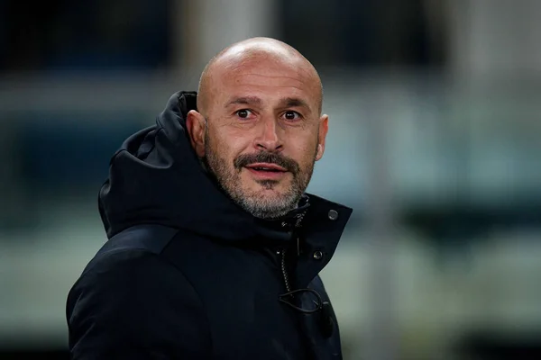Fiorentina Heas Coach Vincenzo Italiano Olasz Futball Serie Mérkőzésen Hellas — Stock Fotó