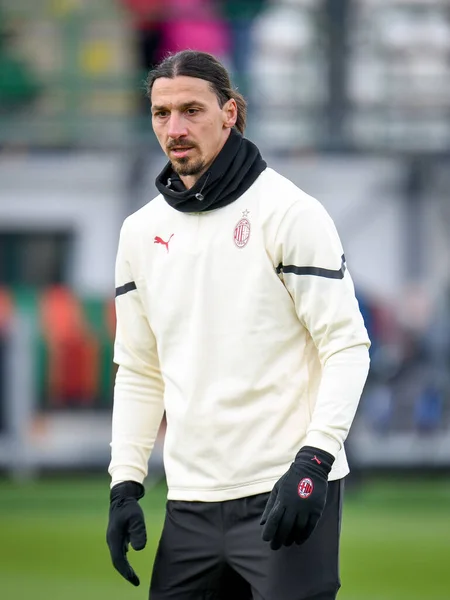 Milan Zlatan Ibrahimovic Portrait Warm Italian Soccer Serie Match Venezia — Foto Stock