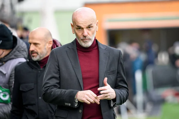 Milan Head Coach Stefano Pioli Retrato Durante Partido Fútbol Italiano —  Fotos de Stock