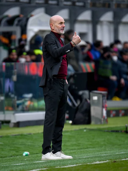Milan Head Coach Stefano Pioli Finger Gestures Italian Soccer Serie — Φωτογραφία Αρχείου