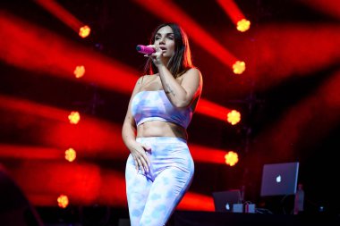 Elettra Lamborghini singing  during  Italian singer Music Concert Elettra Lamborghini - Tour 2021 (Archives) at the Codishow in 12/09/2021, Italy, September 12, 2021 - Credit: Ettore Griffon
