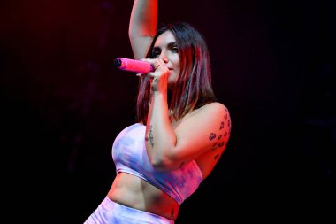 Elettra Lamborghini singing  during  Italian singer Music Concert Elettra Lamborghini - Tour 2021 (Archives) at the Codishow in 12/09/2021, Italy, September 12, 2021 - Credit: Ettore Griffon