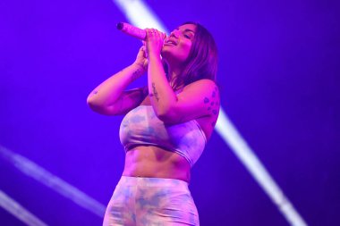 Elettra Lamborghini singing  during  Italian singer Music Concert Elettra Lamborghini - Tour 2021 (Archives) at the Codishow in 12/09/2021, Italy, September 12, 2021 - Credit: Ettore Griffon
