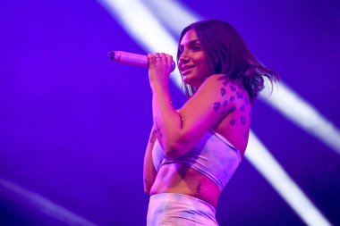 Elettra Lamborghini singing  during  Italian singer Music Concert Elettra Lamborghini - Tour 2021 (Archives) at the Codishow in 12/09/2021, Italy, September 12, 2021 - Credit: Ettore Griffon