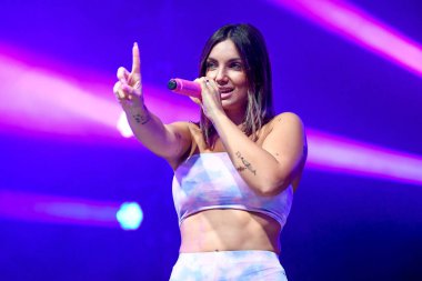 Elettra Lamborghini singing  during  Italian singer Music Concert Elettra Lamborghini - Tour 2021 (Archives) at the Codishow in 12/09/2021, Italy, September 12, 2021 - Credit: Ettore Griffon