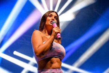 Elettra Lamborghini singing  during  Italian singer Music Concert Elettra Lamborghini - Tour 2021 (Archives) at the Codishow in 12/09/2021, Italy, September 12, 2021 - Credit: Ettore Griffon