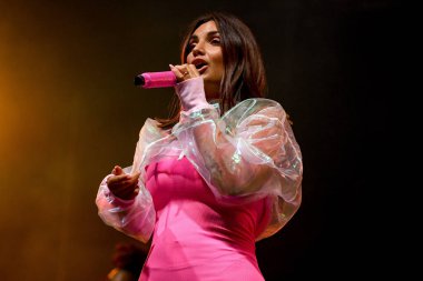 Elettra Lamborghini singing  during  Italian singer Music Concert Elettra Lamborghini - Tour 2021 (Archives) at the Codishow in 12/09/2021, Italy, September 12, 2021 - Credit: Ettore Griffon