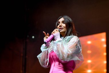 Elettra Lamborghini singing  during  Italian singer Music Concert Elettra Lamborghini - Tour 2021 (Archives) at the Codishow in 12/09/2021, Italy, September 12, 2021 - Credit: Ettore Griffon