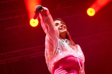 Elettra Lamborghini singing  during  Italian singer Music Concert Elettra Lamborghini - Tour 2021 (Archives) at the Codishow in 12/09/2021, Italy, September 12, 2021 - Credit: Ettore Griffon